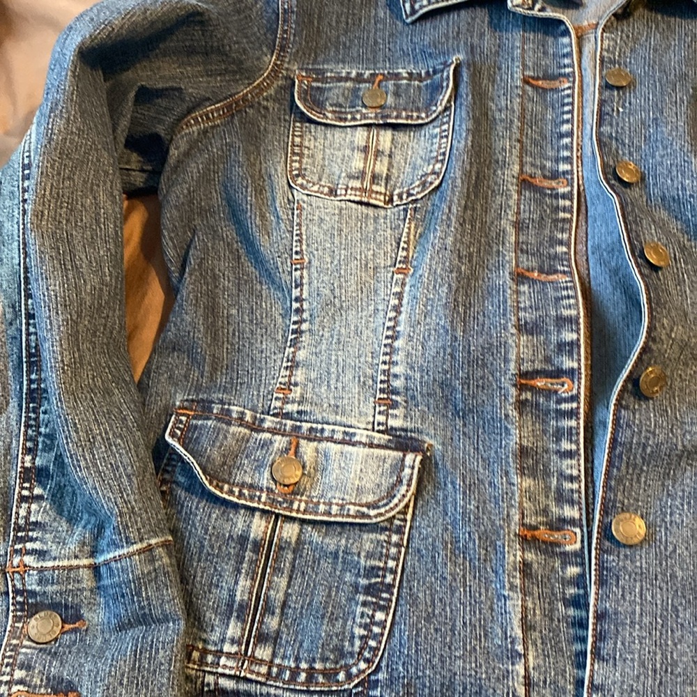 Jean jacket vintage size xl by Baccini - Picture 3 of 5